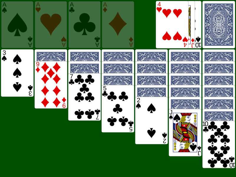 Speel Klondike Patience 3 Kaarten!