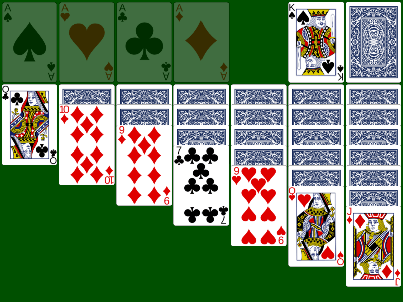 Speel Klondike Patience 1 Kaart!