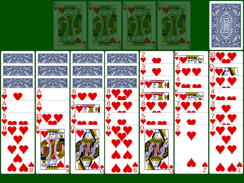 Speel Scorpion Solitaire 1 Kleur!