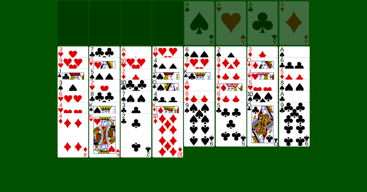 FreeCell Solitaire | Play Online 100% Free at Solitaire Land